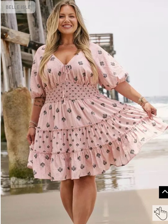 torrid Dresses & Skirts - torrid Pink Floral Tiered Smocked Midi Dress
